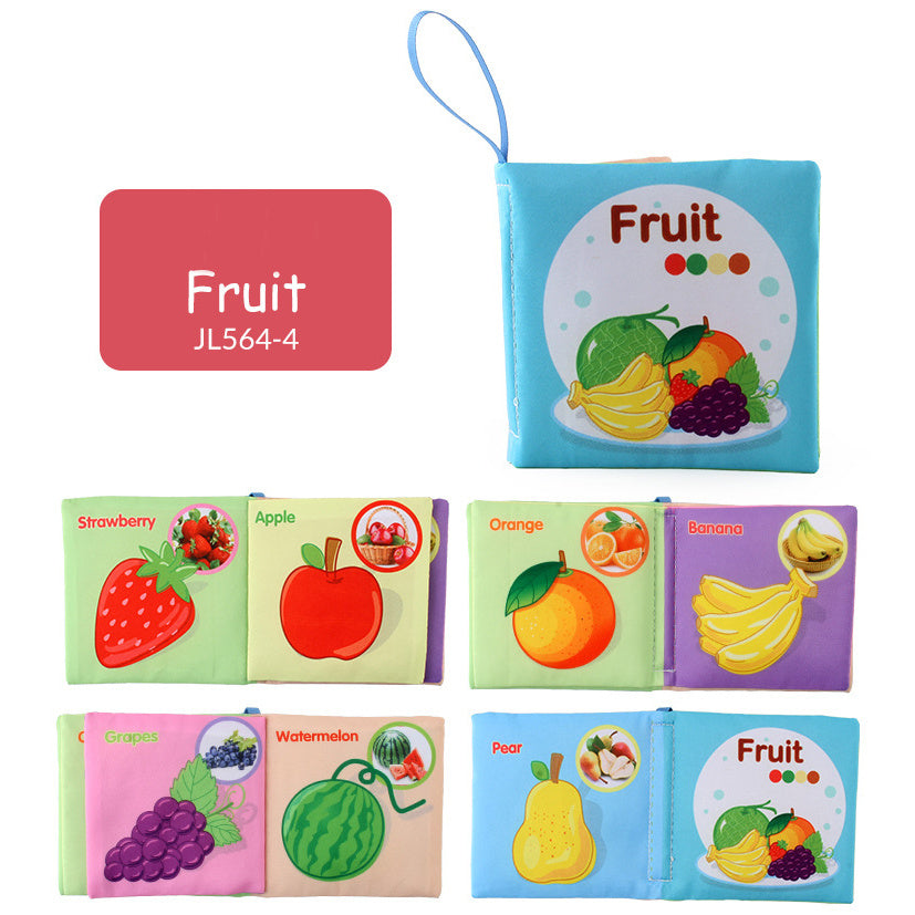 Educational Baby Cloth Books English Animal Fruit Cognitive