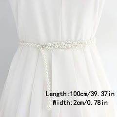 Faux Pearl Belt Waist Belt Female Dress Strap Wedding Chain Belt