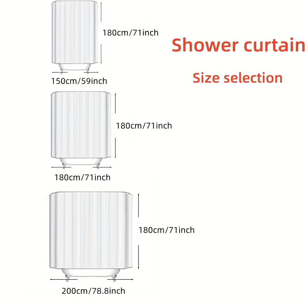 Wooden Door Shower Curtain Waterproof Rust Resistant Grommets Hooks