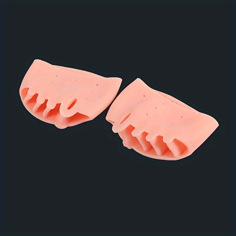 2 Pairs Silicone Toe Separators Toe Straightener for Night and Home Use