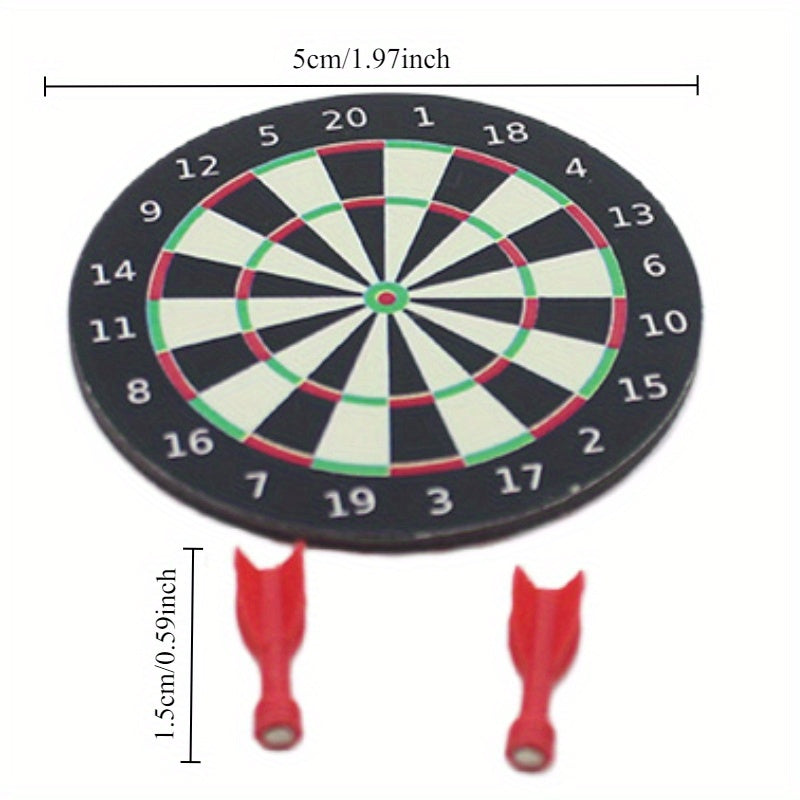 1:12 Scale Dartboard Model with Scoring Zones for Dollhouse Decor