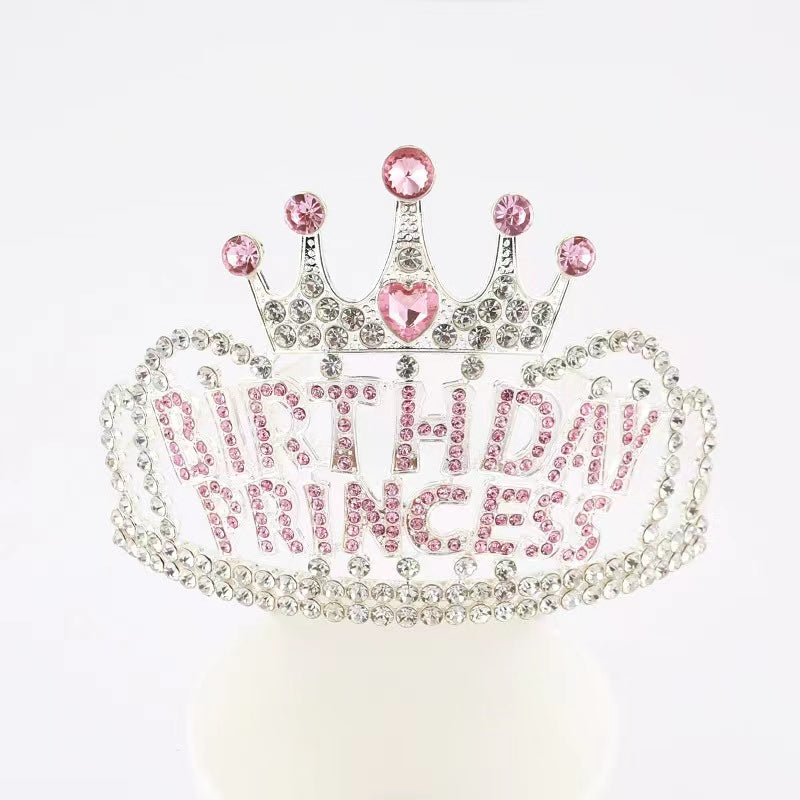 Birthday Princess Crown Birthday Girl Tiara Princess Hairband Headband