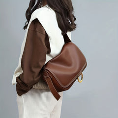 Flap Crossbody Bag Wide Strap Square Bag