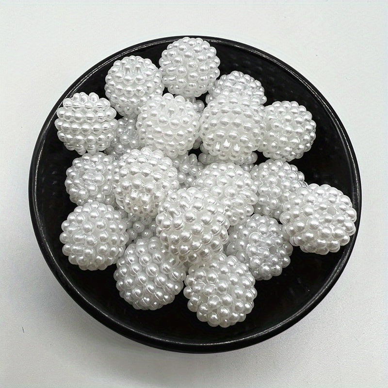 10 12 14 20mm Acrylic Bayberry Pearl Beads Round Spacer Beads For Jewelry Making
