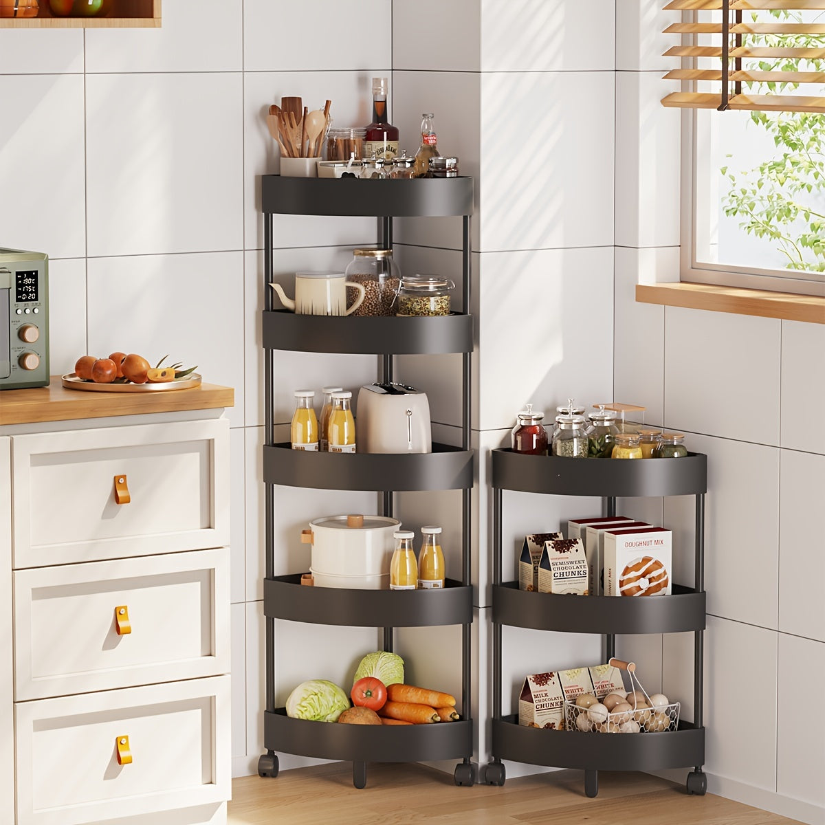 Multi Tier Storage Rack For Kitchen Corner Shelves