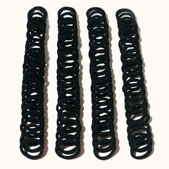 100pcs Solid Hair Tie Ponytail Holder Minimalist Hair Band