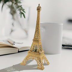 Golden Paris Eiffel Tower Model Window Decoration Photo Props