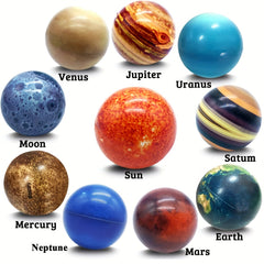 10pcs Solar System Stress Relief Spheres Educational Planet Themed Party Favors