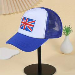 British Flag Trucker Hat Unisex Baseball Cap Lightweight Adjustable Sunscreen