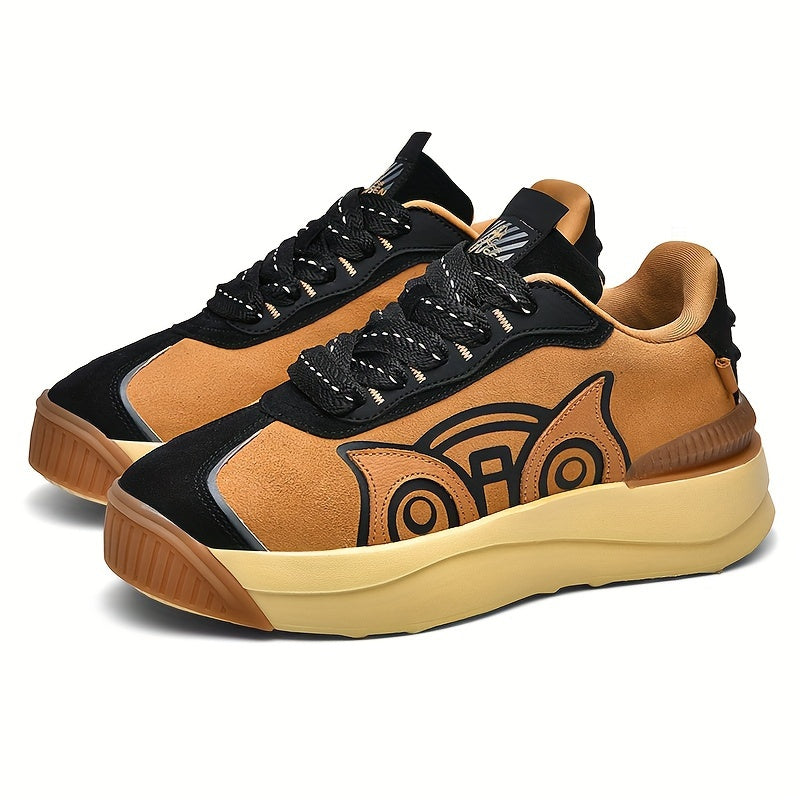 Men's Vintage Sneakers Comfy Non Slip Lace Up Street Shoes