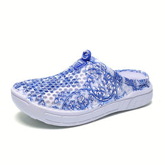 Women's Floral Pattern Breathable Hole Shoes Lightweight