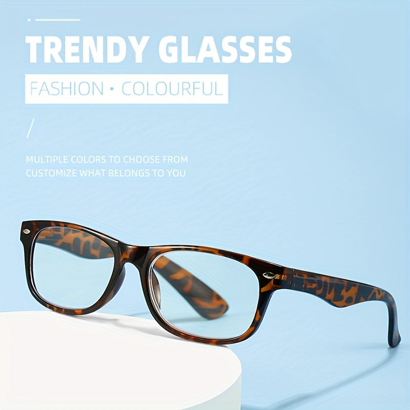 Men's Anti Light Protection Square Frame Reading Glasses