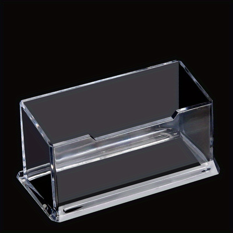 Modern Acrylic Desktop Card Holder for Creative Storage