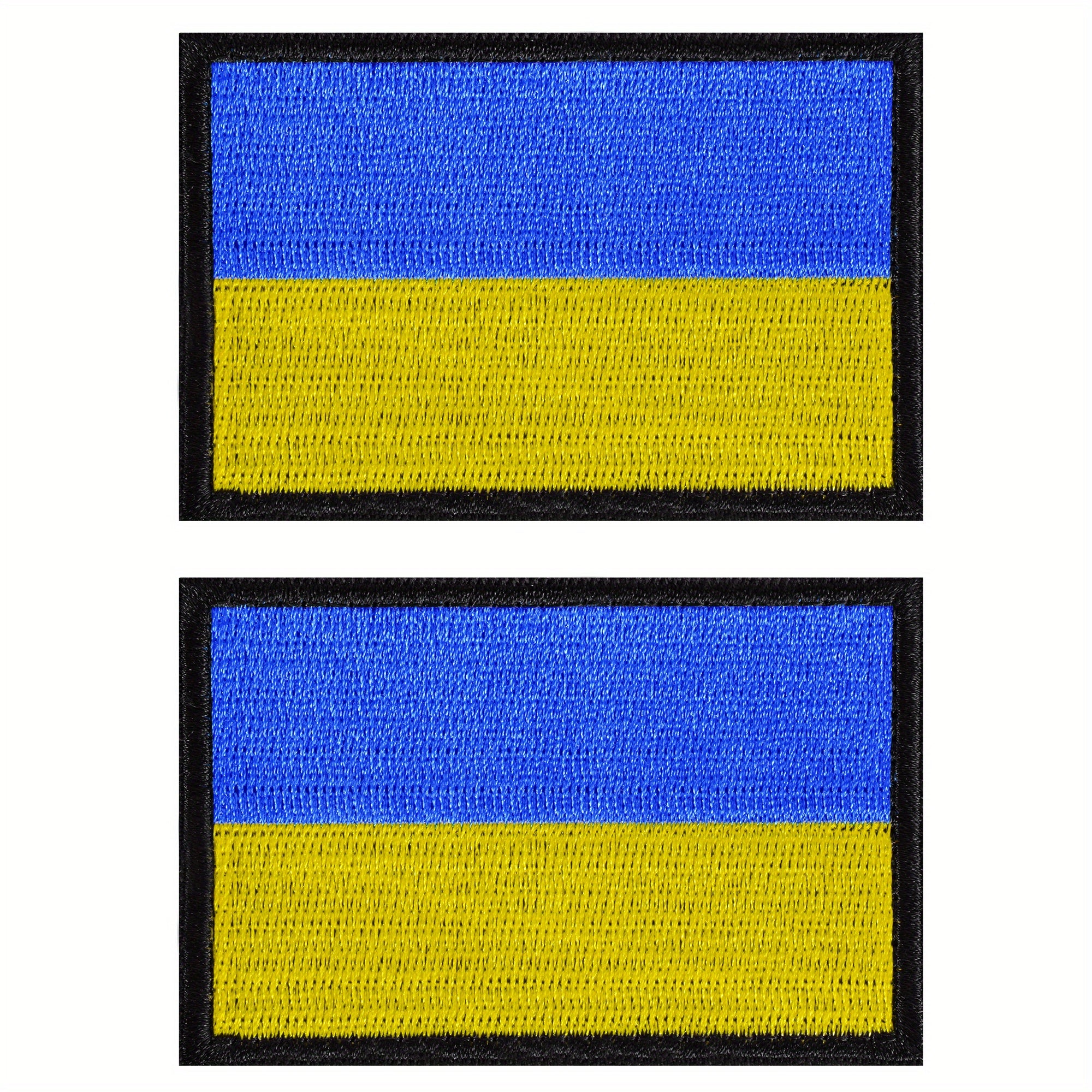 J CARP 2pcs Ukrainian Flag Hook and loop Patches