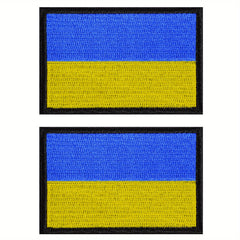 J CARP 2pcs Ukrainian Flag Hook and loop Patches