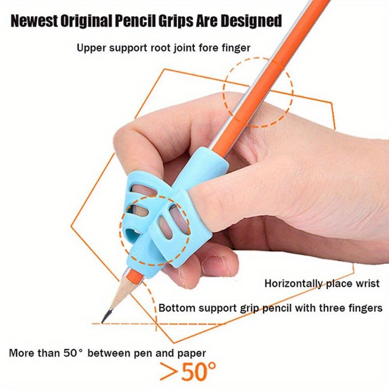 8 Pack Pencil Grips Ergonomic Soft Grip Pencil Holder