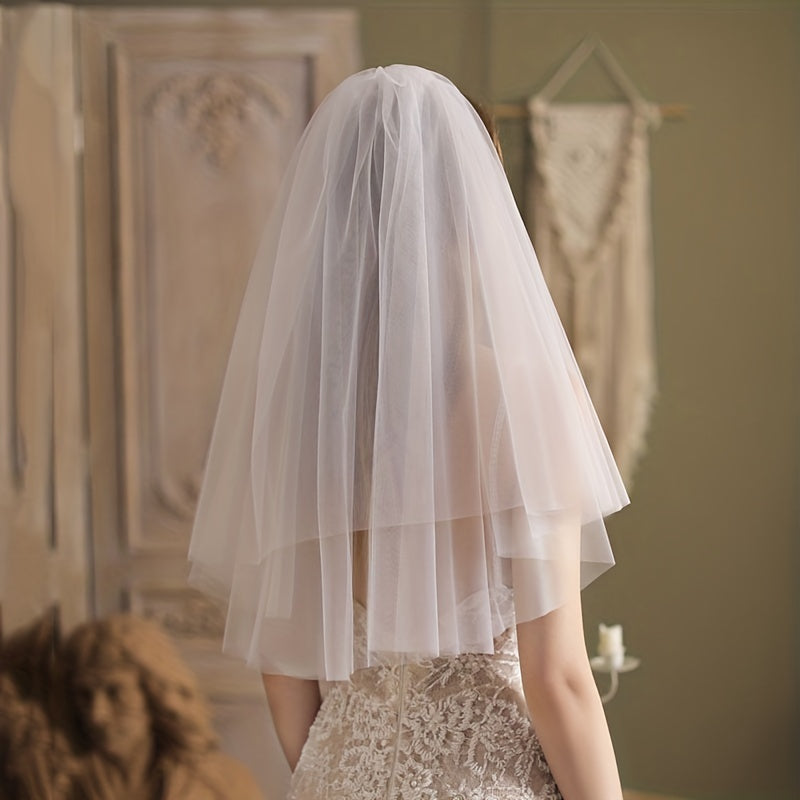 Baroque Wedding Veil 2 Tiers Bride Veil Long Veil Wedding Decal