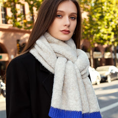 Women's Plush Knit Shawl for Winter Warmth