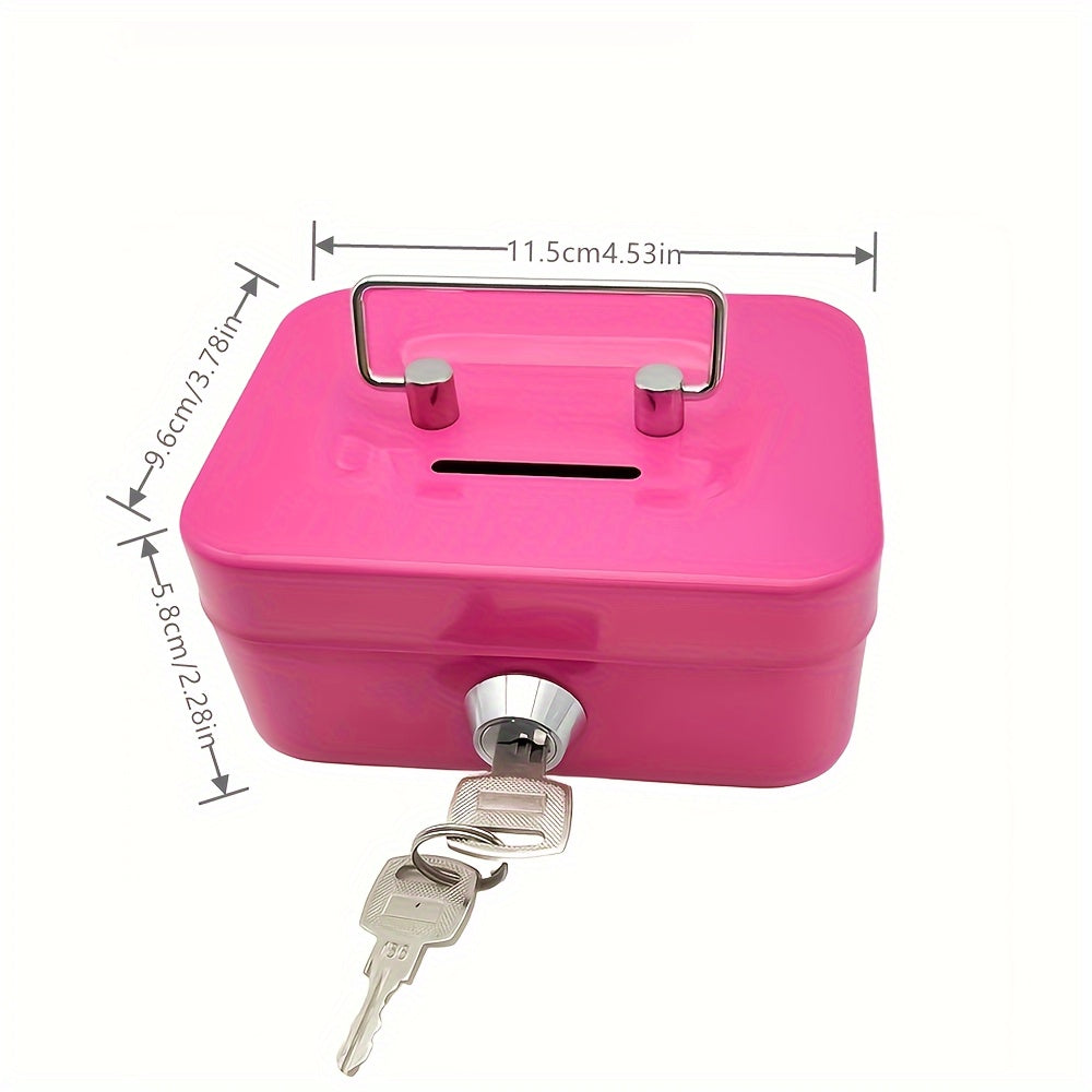 Metal Keylock Storage Box Money Box Adult Deposit Box