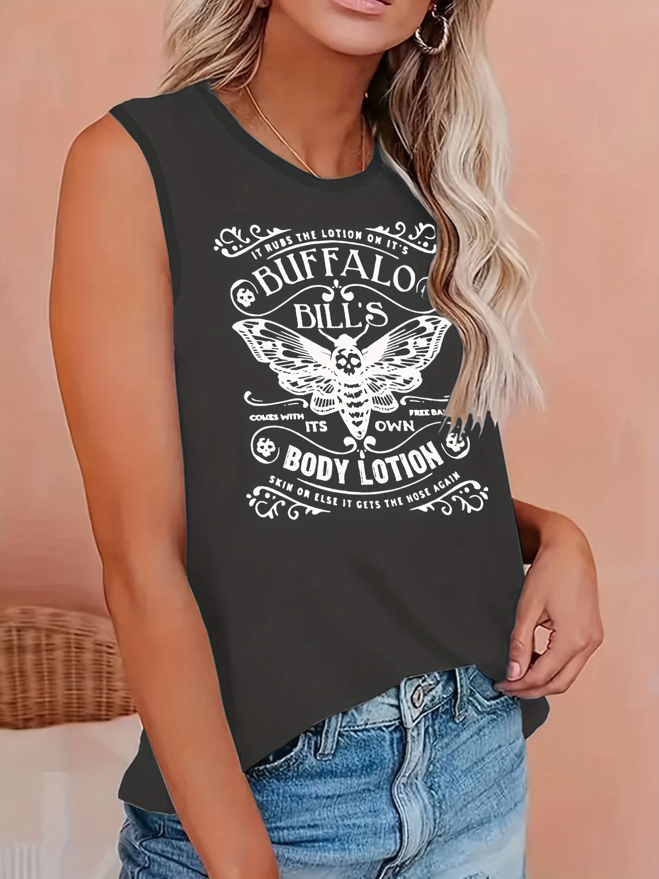  Ombre Print Round Neck Tank Top