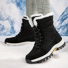 Winter Snow Boots Waterproof Fur Lined Warm Mid Calf Shoes