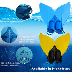 Adjustable Mermaid Flipper Fins for Kids and Teens