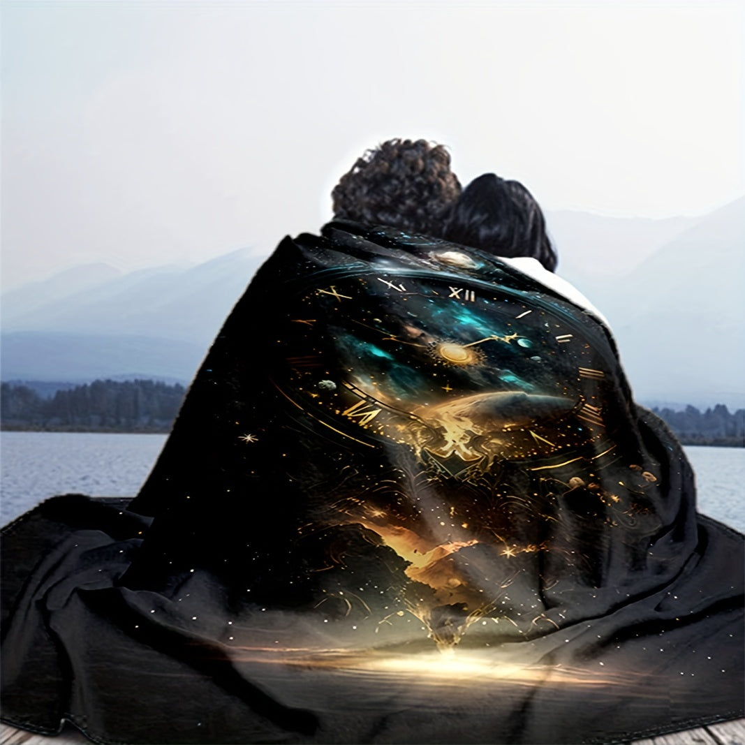 Time Tunnel Clock Couch Quilt Cover Travel Bedding Outlet Throw Blanket