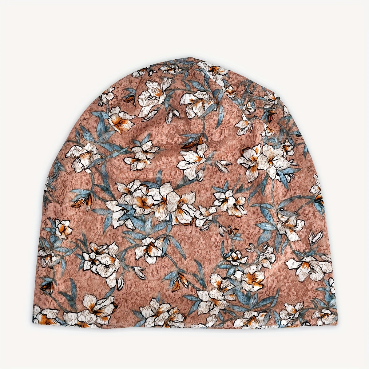 Lace Flower Beanie Cap Printed Skull Hat Lightweight Chemo Hats