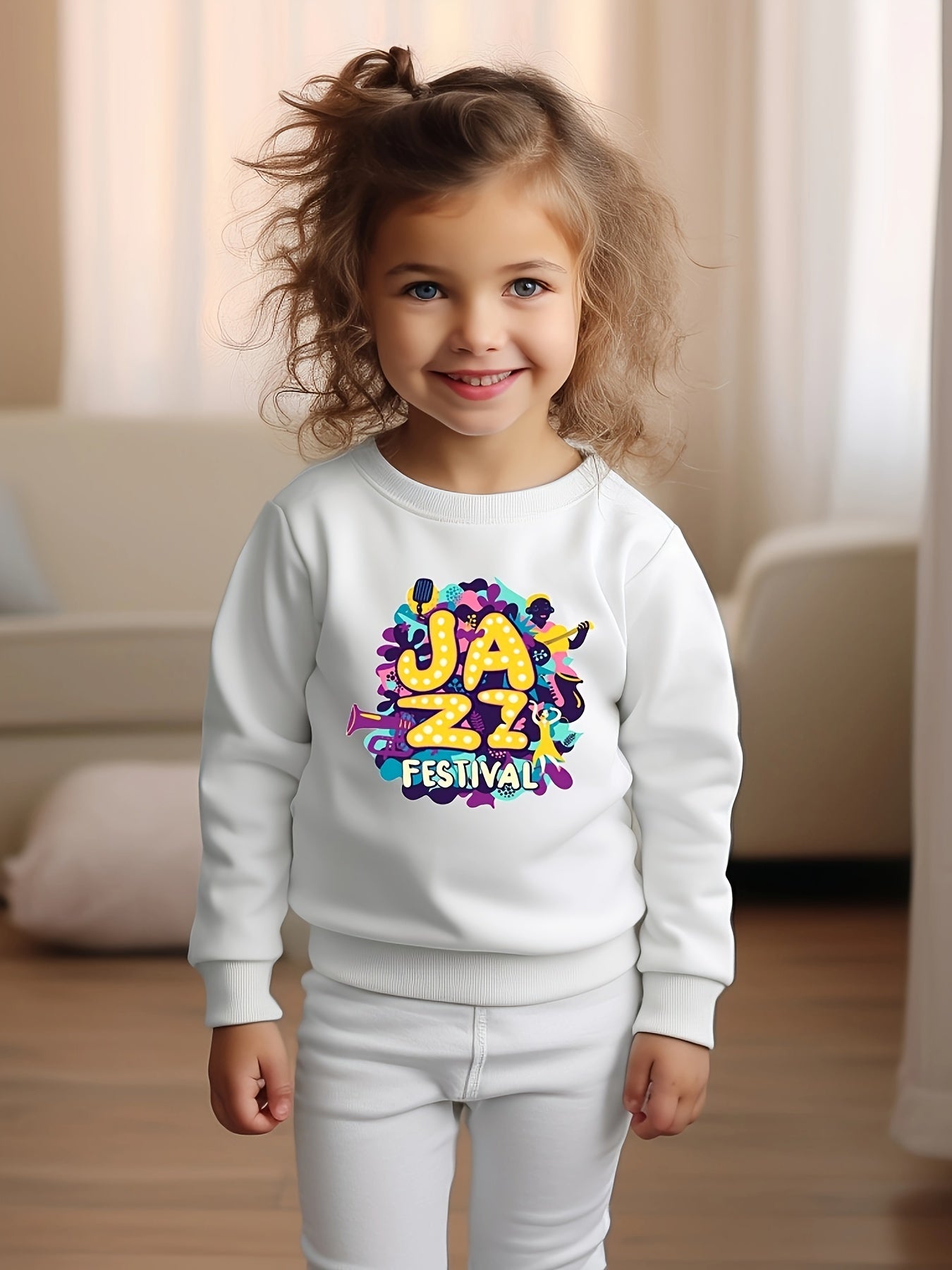 OERYUI Creative Jazz Graphic Sweatshirt for Kids