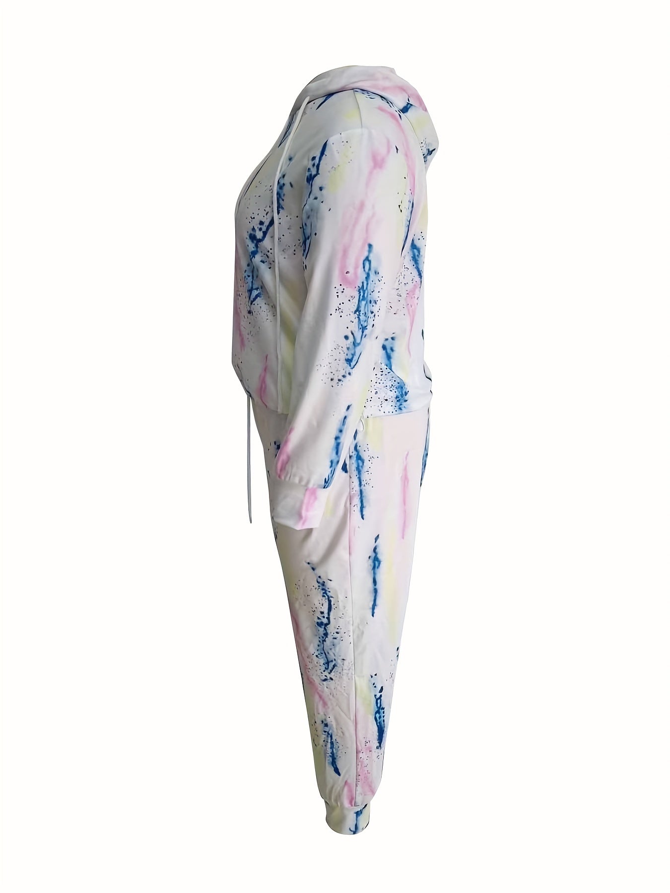 Women's Plus Tie Dye Hoodie & Pants Set
