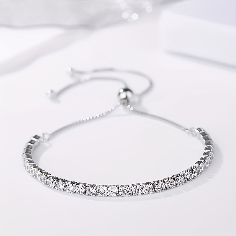 Crystal Tennis Adjustable Bracelet