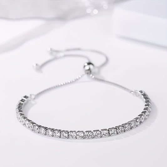 Crystal Tennis Adjustable Bracelet