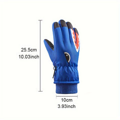 Kids Skiing & Snowboarding Gloves - Waterproof & Warm Winter Gloves