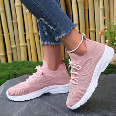 Women's Mesh Breathable Woven Sports Shoes Lightweight Shockproof