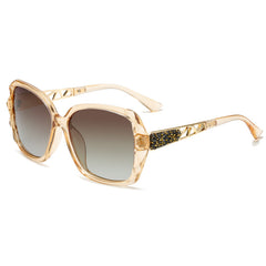 Oversized Polarized Sunglasses Women Rhinestone UV Protection