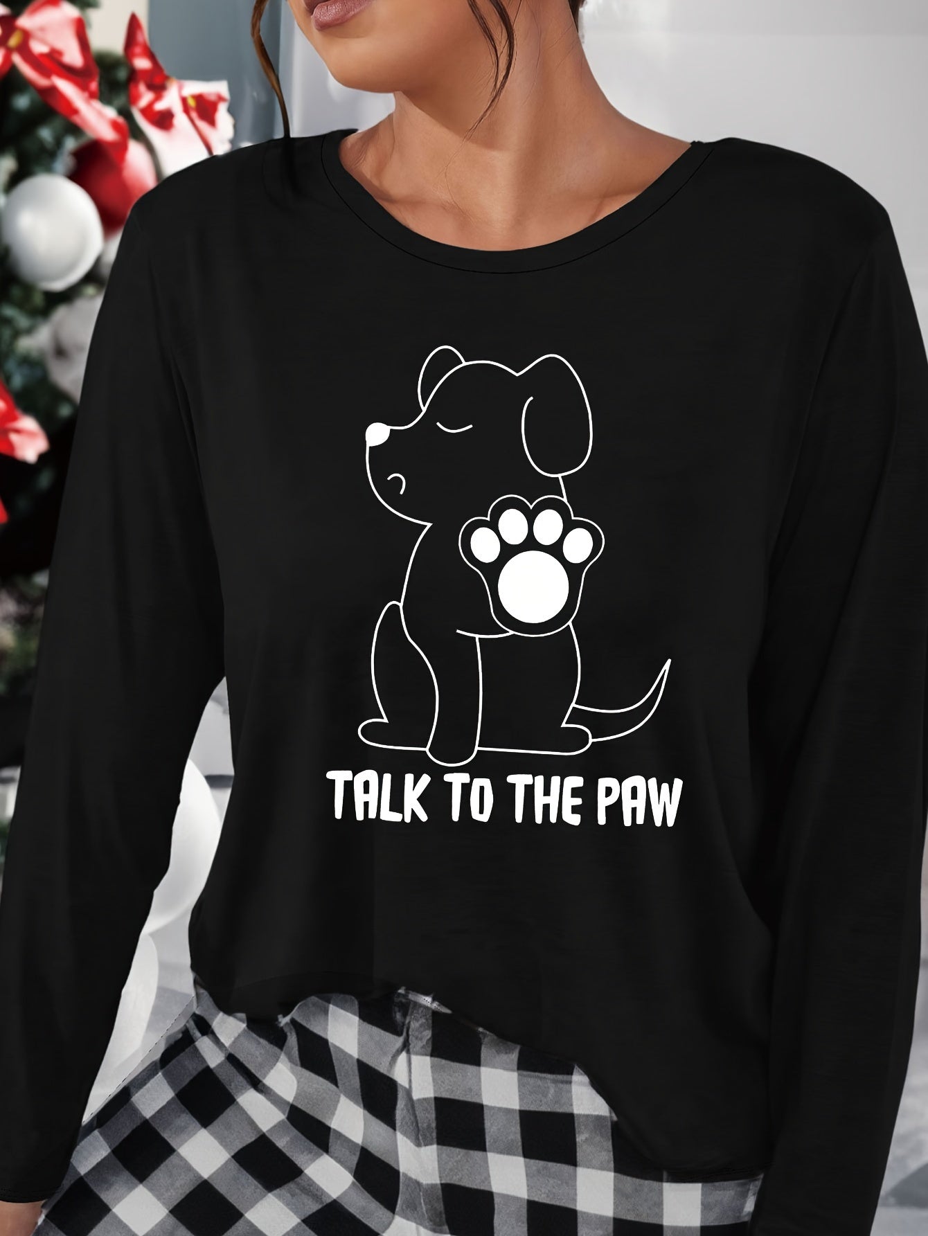 Women's Long Sleeve Lounge Top Crew Neck