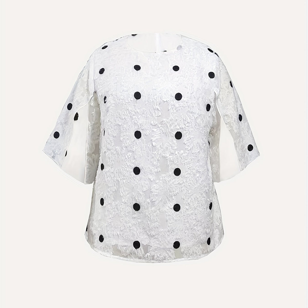  Floral Pattern Split Sleeve Top