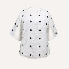  Floral Pattern Split Sleeve Top