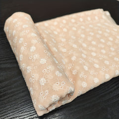 1yd Comfortable Embroidered Chiffon Fabric for DIY Clothes Pants Dress