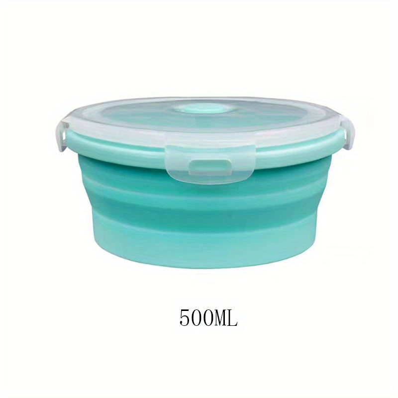 Portable Silicone Lunch Box for Office and School Microwave Safe