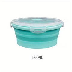 Portable Silicone Lunch Box for Office and School Microwave Safe