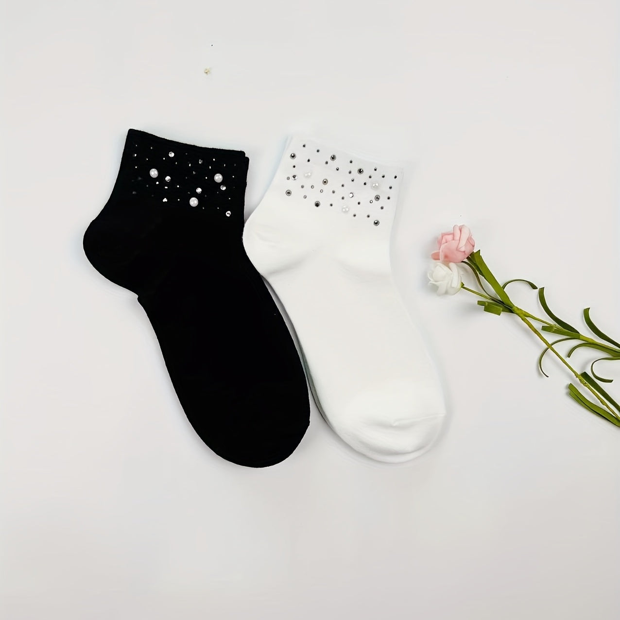 Sparkling Rhinestone Socks for Women