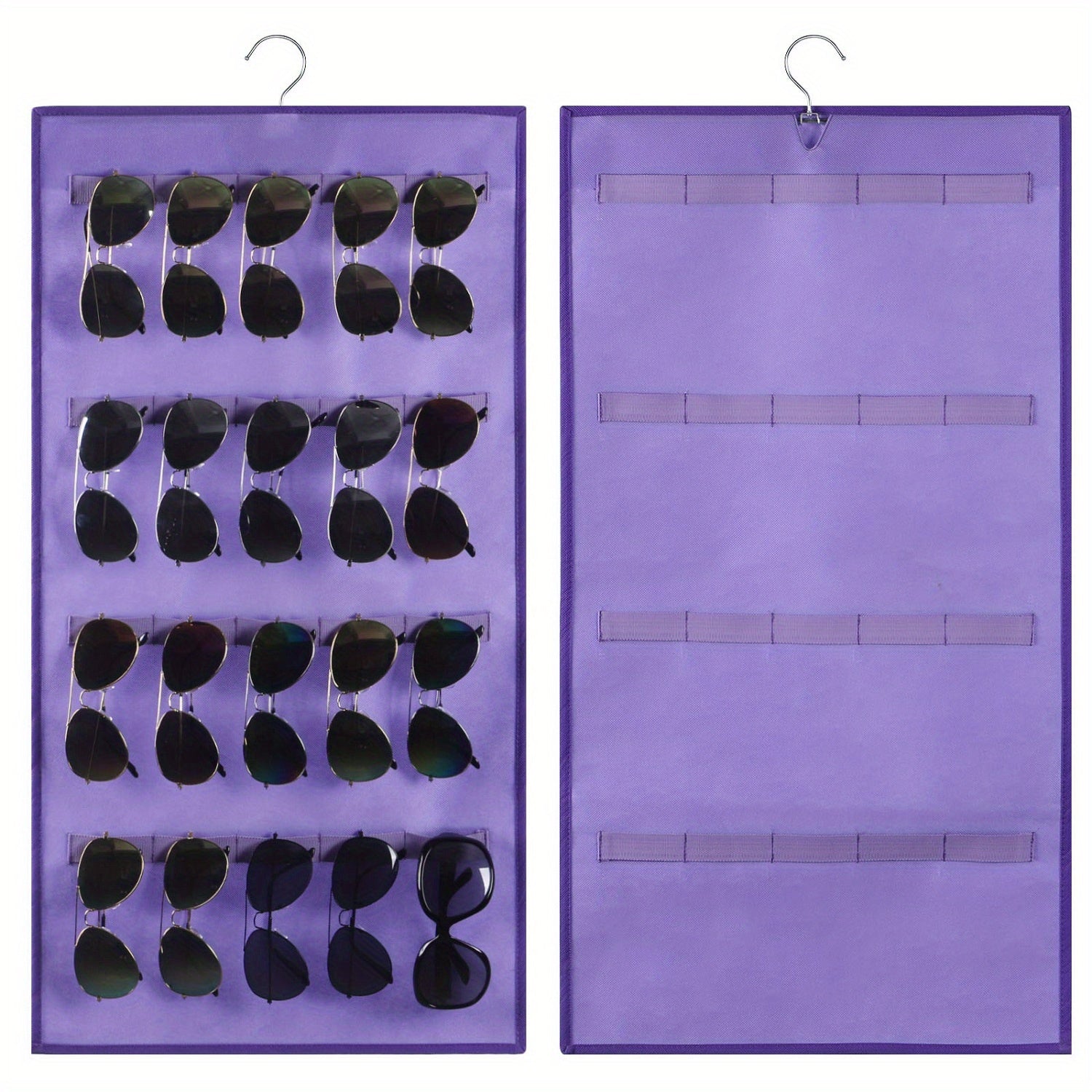 Dual Sided Sunglasses Organizer Wall Mounted Rack Storage