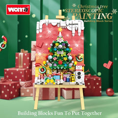 WOMA 3D Christmas Building Blocks Set DIY Snowman & Tree Kit