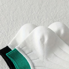 5 Pairs Colorblock Crew Socks Soft & Comfy Low Cut Ankle Socks Women's Stockings
