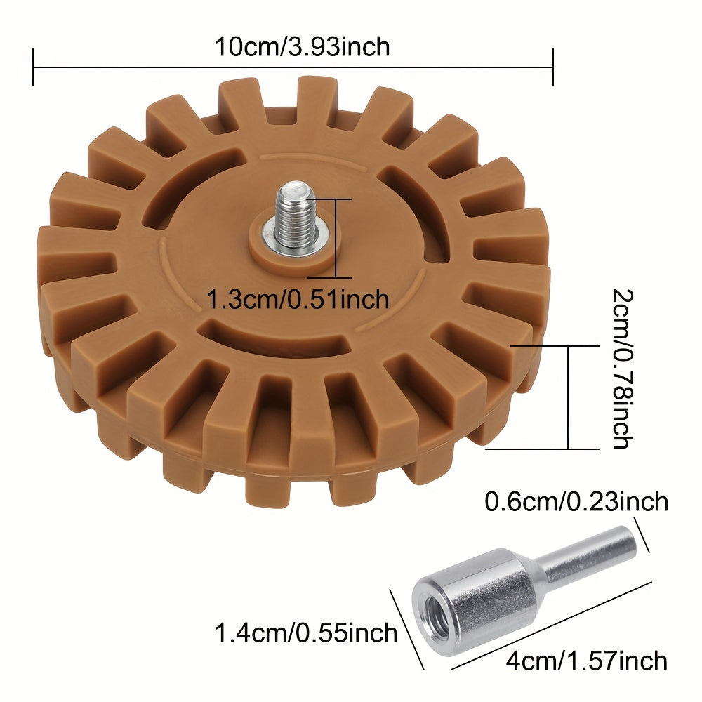 Rubber Eraser Wheel Car Repair Paint Tool Glue Sticker Decal Remover