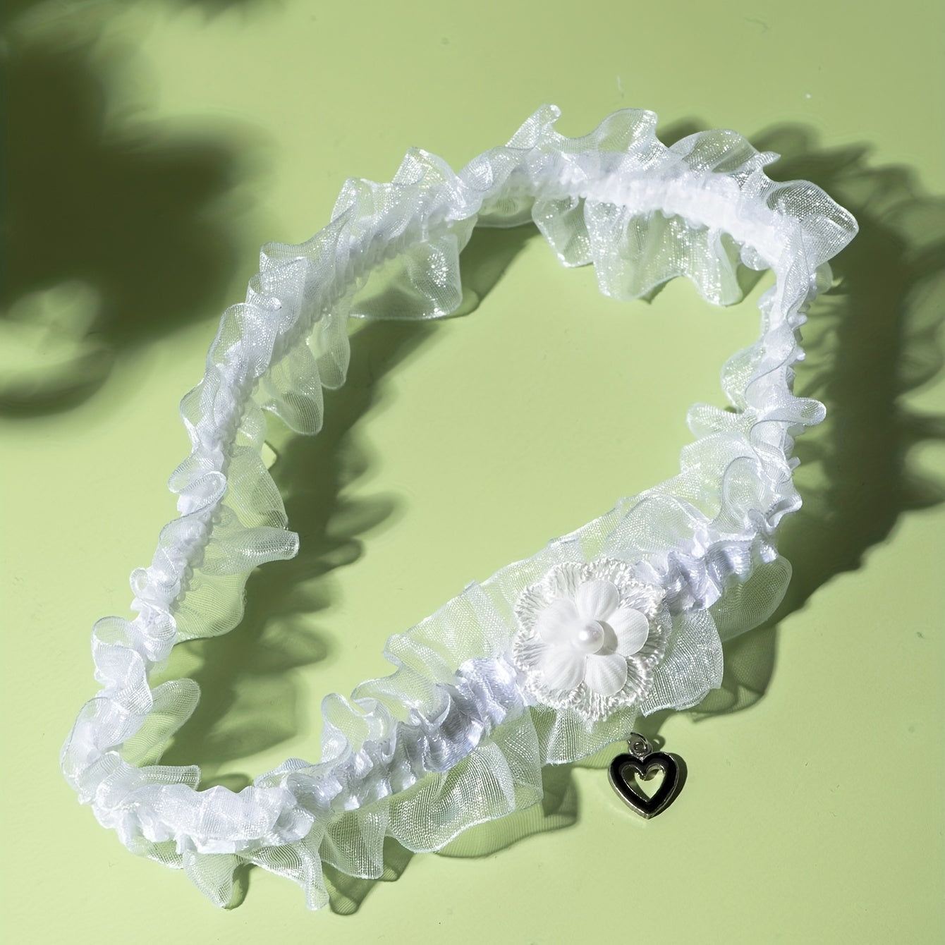 Flower Faux Pearl Garters Wedding Bridal Garter Belt