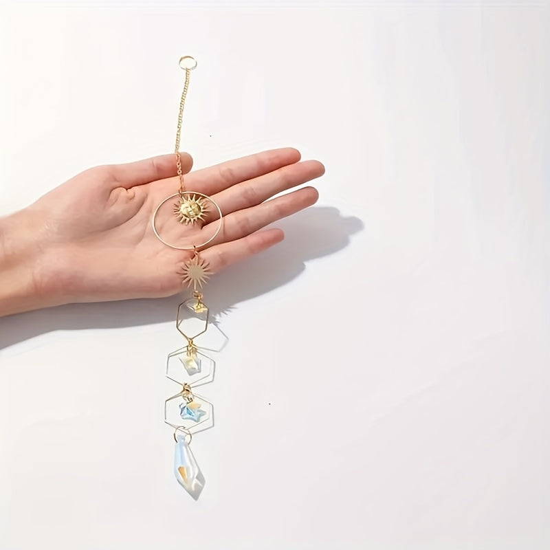 Crystal Sun Catcher Wind Chime Devil's Eye Pendant
