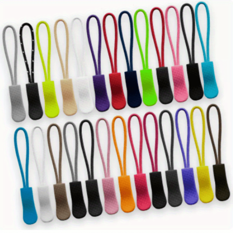 40pcs Mix Environmental Pull PU Zipper PVC Pull Head