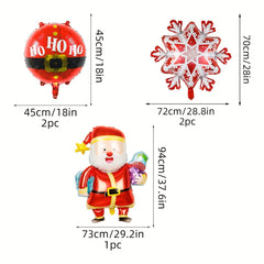Santa Claus Christmas Decoration Set with Foil Balloons